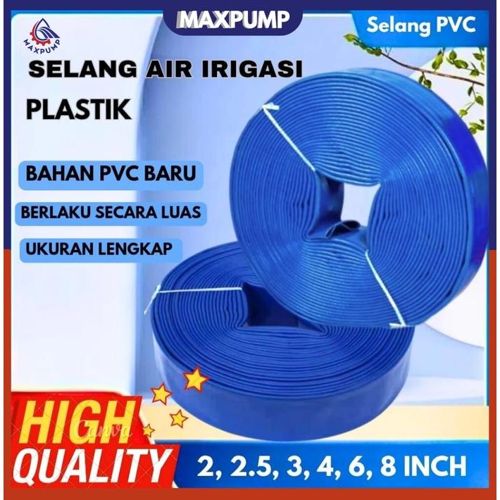 MAXPUMP Selang Buang Air Karet Elastis 25 M Selang Air Water Hose Selang Biru Pompa Air Selang