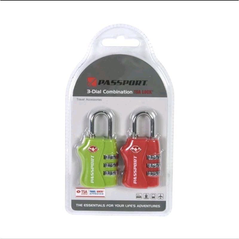 PASSPORT SET GEMBOK KOPER TSA KOMBINASI ANGKA / GEMBOK KOPER PASSPORT