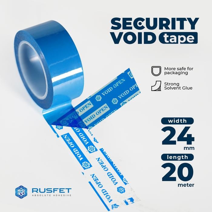 

Lakban Void Temper Tape 24mm x 20mIsolasi Rusfet Safety Premium