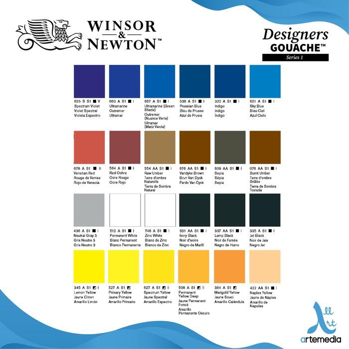 

Artemedia - Cat Guas Winsor & Newton Designers Gouache Paint 14Ml Series 1 - 02