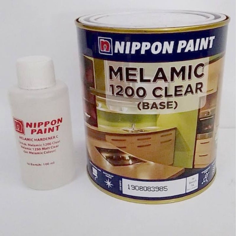 NIPPON MELAMIC CLEAR 1200 & MATT CLEAR 1250 VERNIS KAYU ( 1 LITER ) + HARDENNER