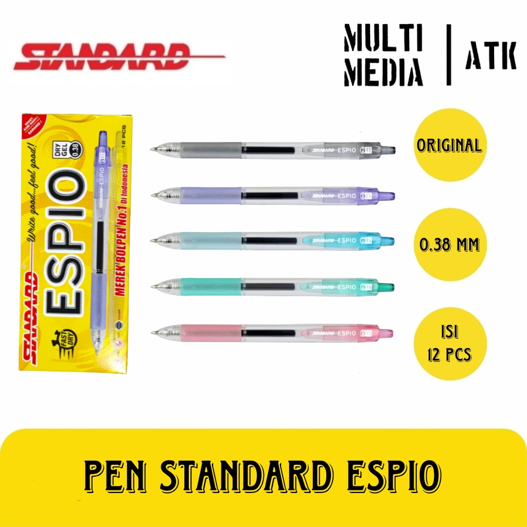 

PEN STANDARD ESPIO 0.38 GEL BLACK INK