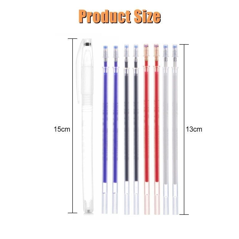 

40pcs Pen Heat Erasable Bolpen Jahit Spidol Jahit Kain Pen Penanda Kain Pen Pola Panas Bolpoin Kain