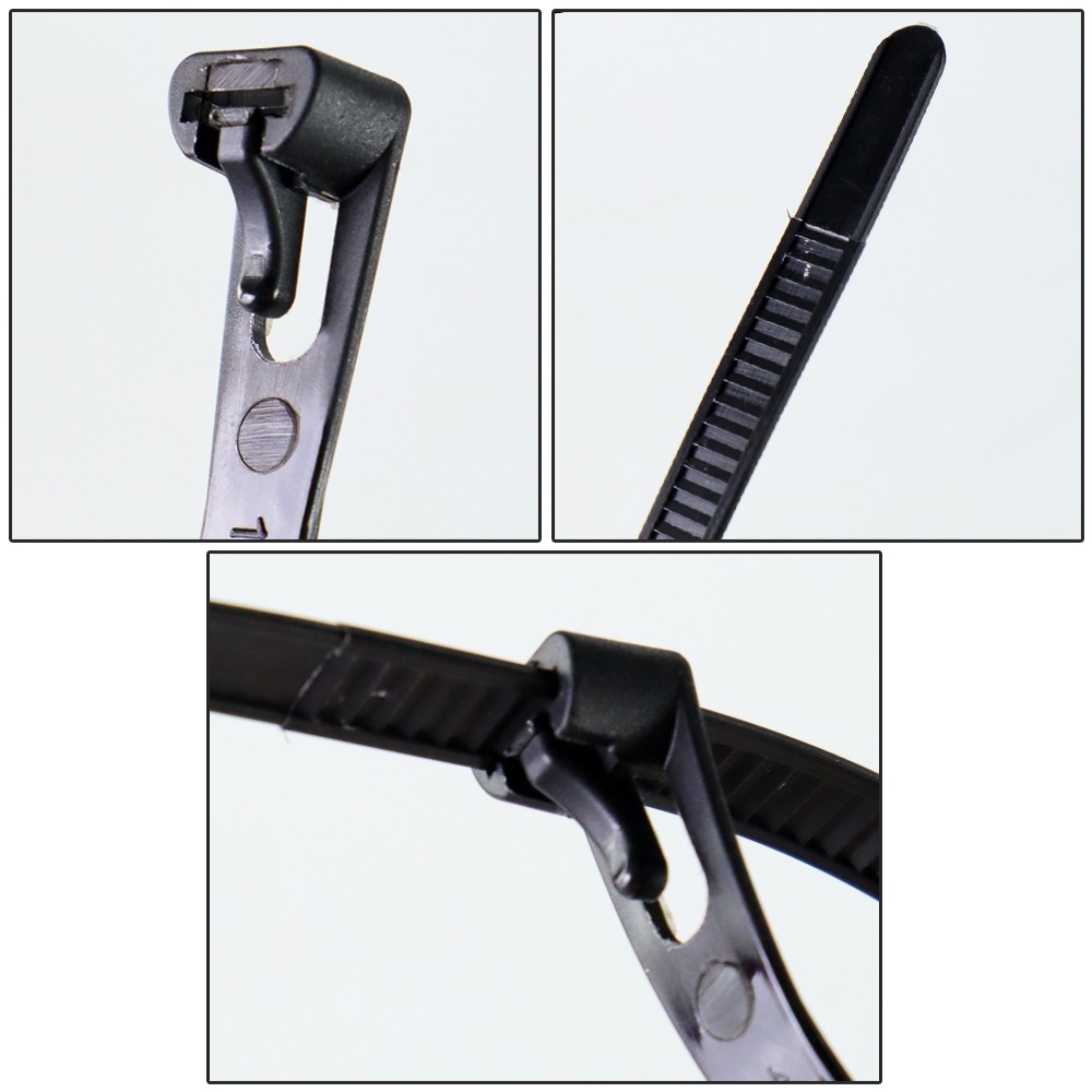 

[100 PCS] Kabel Ties Hitam Putih Lebar 8mm Panjang 15cm, 20cm, 25cm, 30cm, 40cm, 45cm Multifungsi