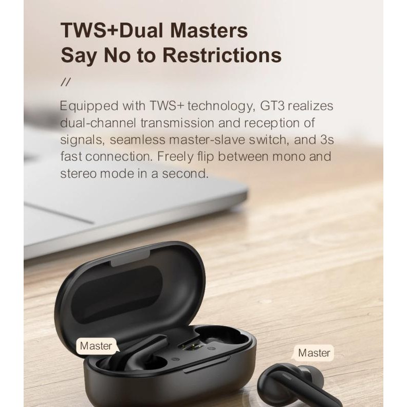 Haylou Gt3 Tws Wireless Earphone Headset Bass Altr Gt1 Pro Plus Xr Gt5