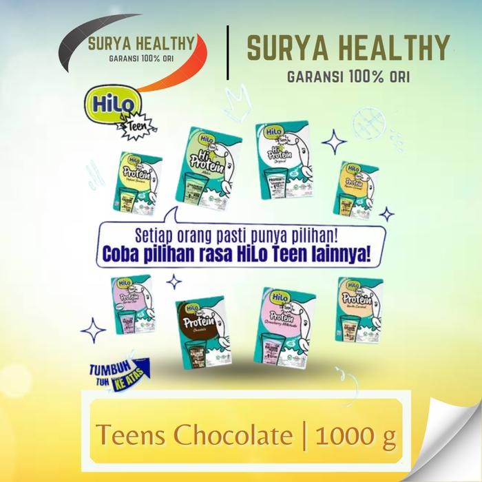 

BARANG TERLARIS HILO TEEN CHOCOLATE 1000 GRAM - SUSU TINGGI KALSIUM