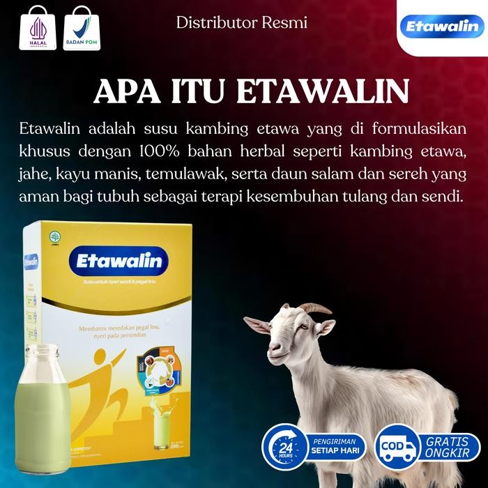 

BARANG TERLARIS 3 Box ETAWALIN - Susu bubuk Tulang Bebas Osteoporosis Atasi Masalah Tulang Nyeri