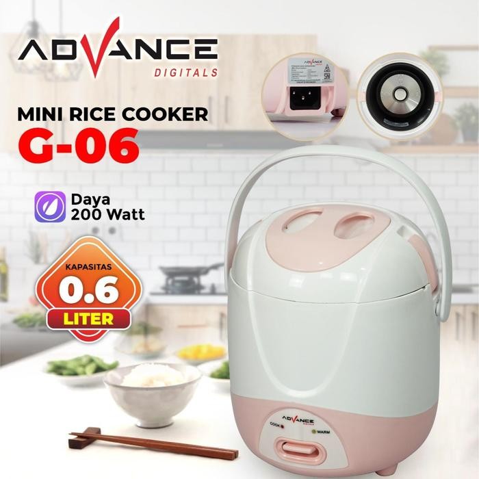 Mini Rice Cooker G-06 Digital 0.6L / Mini Rice Cooker Elektrik 0.6L Anti Lengket #Gratisongkir