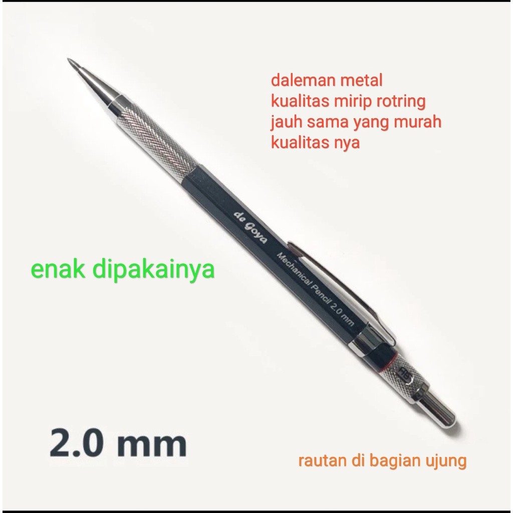 

pensil mekanik 2.0 de goya body metal campuran