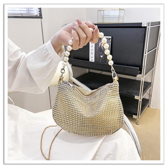 TAS SELEMPANG PERMATA MUTIARA / TAS PESTA PERMATA MUTIARA MEWAH/ TAS SELEMPANG BLINK BLINK/ TAS