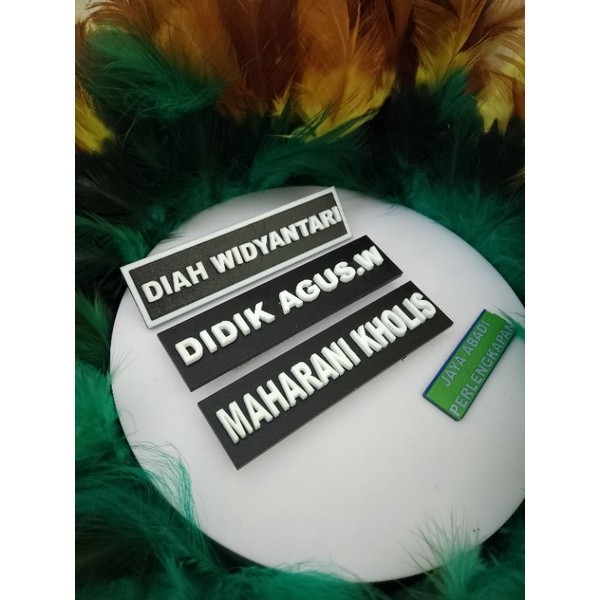 

NAME TAG Papan Nama Text Timbul Dan Non Timbul