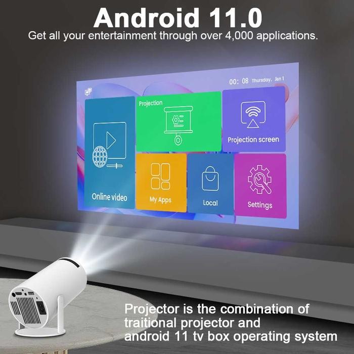 Infocus Projector Proyektor Mini 4K Android 11 Wifi Bluetooth HDMI best seller