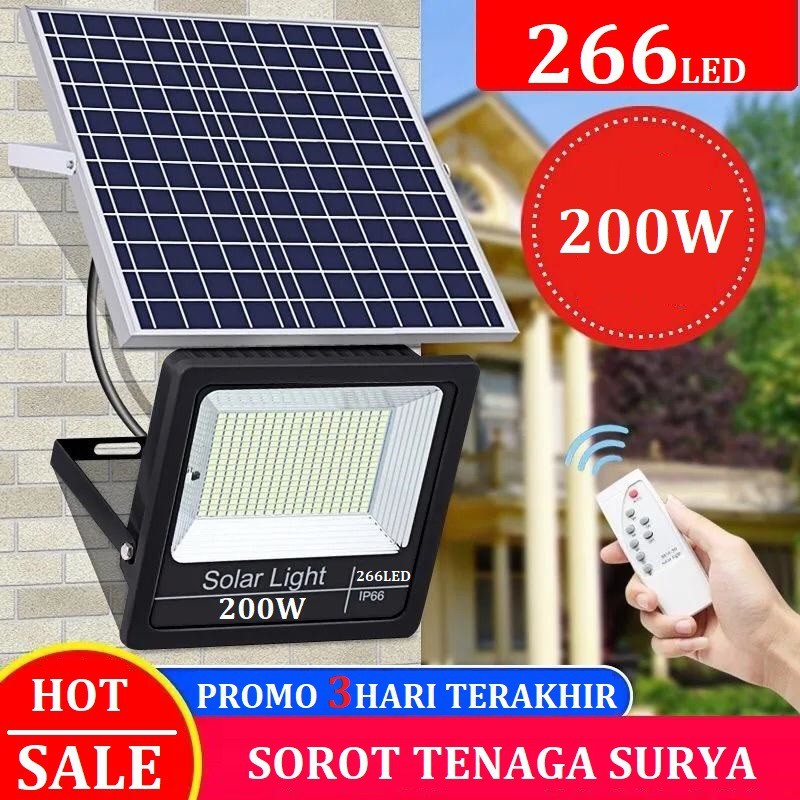 Lampu Sorot Solar Cell / Lampu Led Tenaga Matahari / Lampu Panel Surya / Lampu Tembak Solar Cell