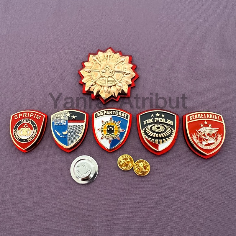 Pin Brivet Siber / pin Spripim / pin brevet Inspektorat / pin Sekretariat / pin Tik Polri Magnet