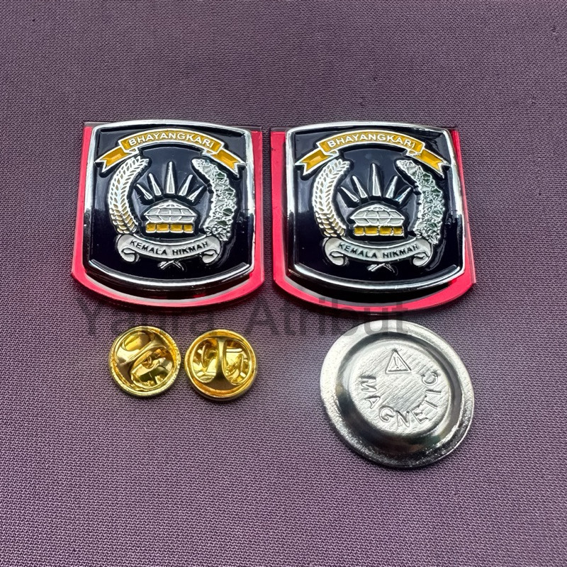 Pin Bhayangkari Terbaru Magnet Tebal Akrilik Polisi Polri