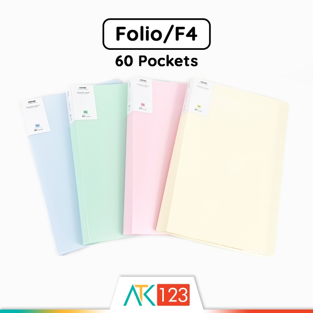

Map File / Display Book / Clear Holder / Document Keeper Folio / F4 60 Pockets Pastel Joyko DK-F60F4