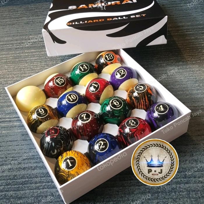 PJ - Set Bola Billiard Stylish - Marbled Pattern Meja 9 Ft