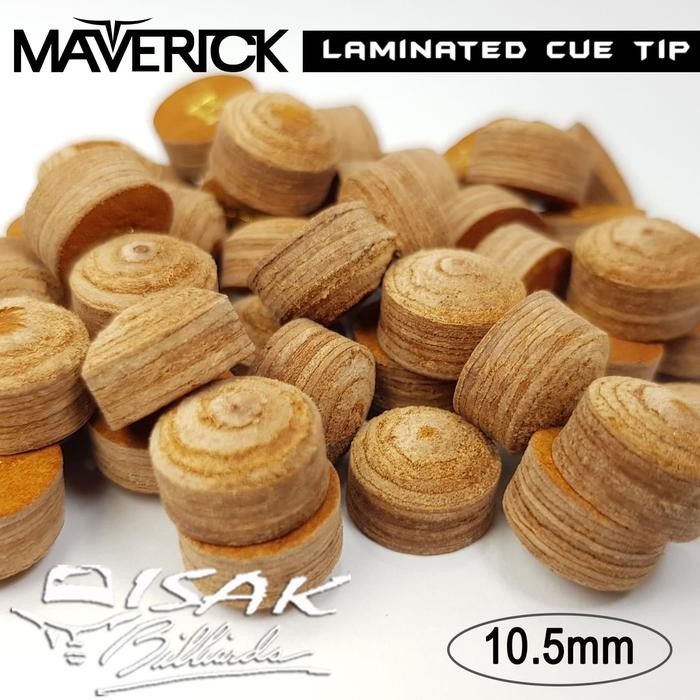 Maverick Pro Cue Tip - 10.5 mm Medium Soft Billiard Stik Stick Biliar