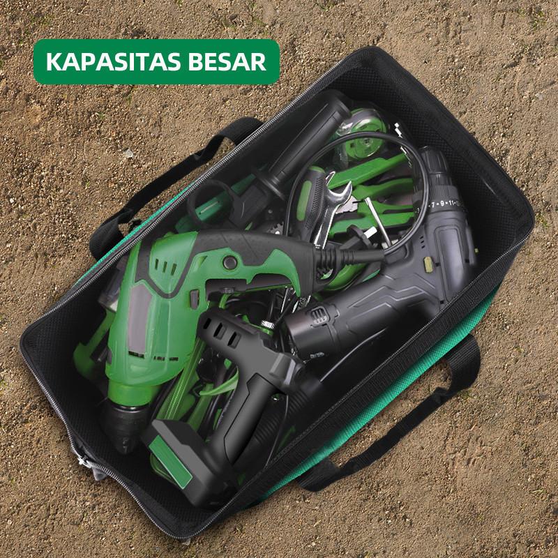WORMY Tas Perkakas Tas Perkakas 13/16/18 Inch Bahan Kain Oxford Multifungsi Alat Perkakas Toolkit