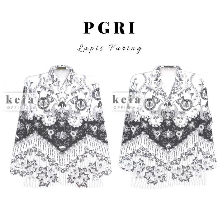 Baju Batik Pgri ( Lapis Furing) Pns Jumbo 4L 5L
