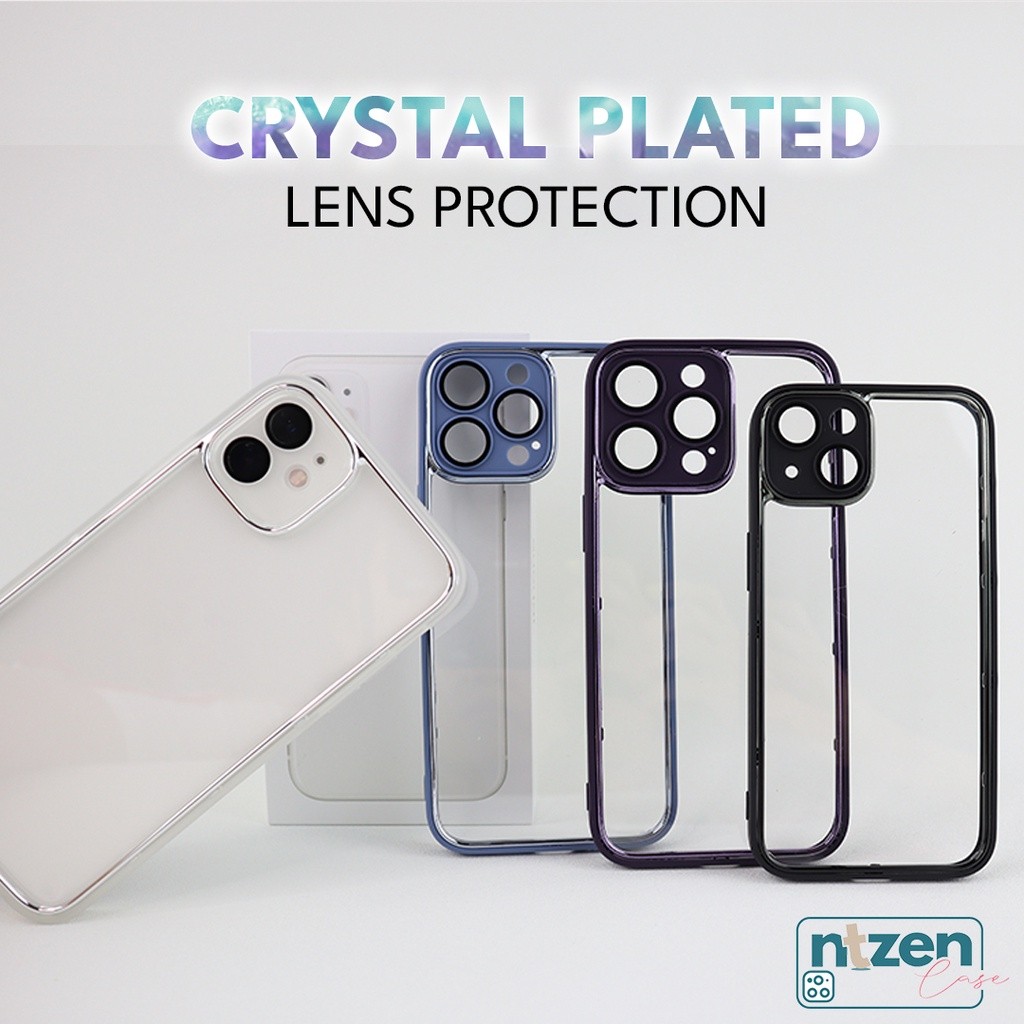 Mex - Case Iphone Crystal Plated Lens Protection 11 12 13 14 PRO MAX