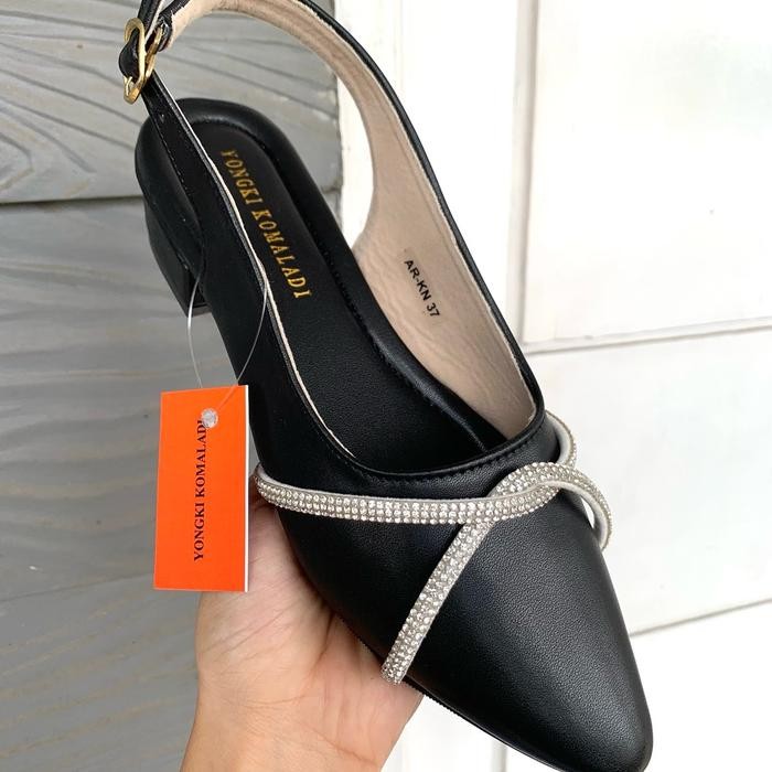 JTTOP" SEPATU SANDAL WANITA MULES HEELS 3CM YONGKI KOMALADI (KAIT PERMATA)