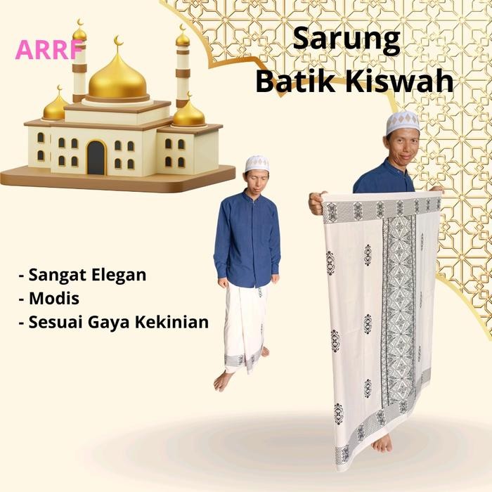 Sarung Batik Kiswah Printing Pekalongan Premium Quality Dewasa Pria - Katun, Kain, Mewah, Motif,