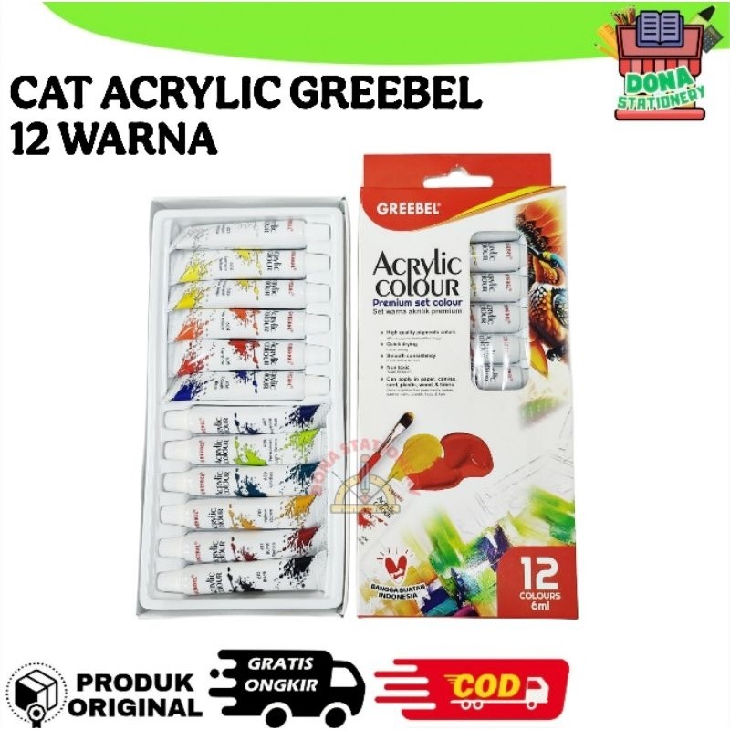 

Cat Acrylic Greebel 12 & 18 Warna Cat Akrilik Greebel 12 Warna 6 ml