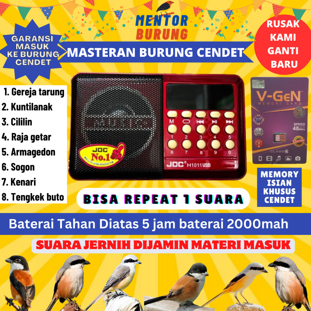 Masteran Khusus Burung Cendet Jernih Full Materi isian Mewah Racikan Masteran Cendet Burung Kicau