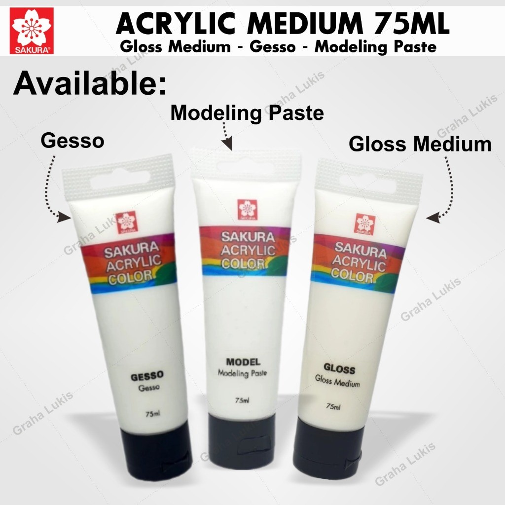 

Sakura Acrylic Medium 75ml Gesso