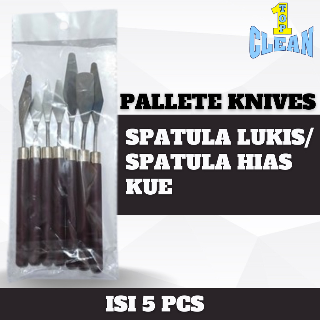 

Topclean Spatula Lukis Palet Knives Isi 5 Pcs untuk Melukis dan Menghias Kue