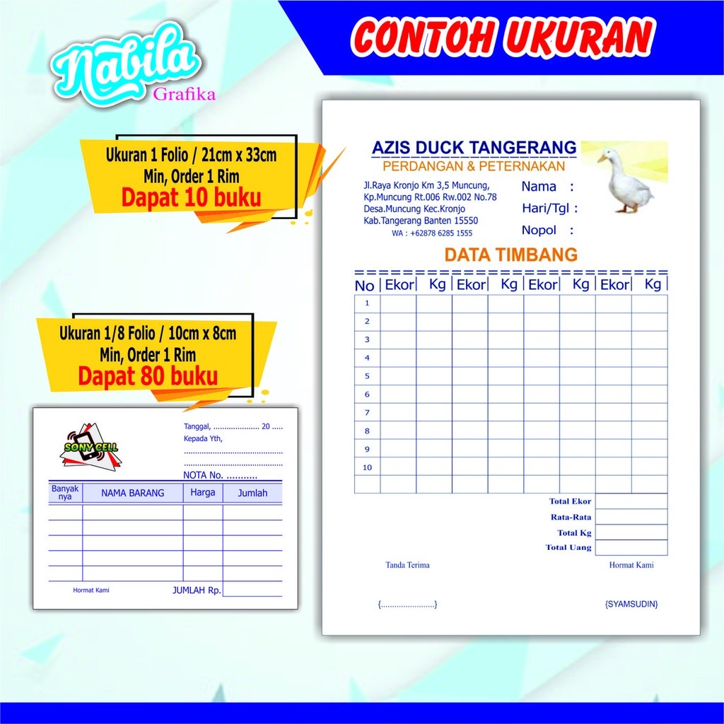 

CETAK NOTA CUSTOM 1 RIM 2 RANGKAP-Percetakan-Custom-NCR-Bon-Surat-Jalan-Kwitansi-Olshop