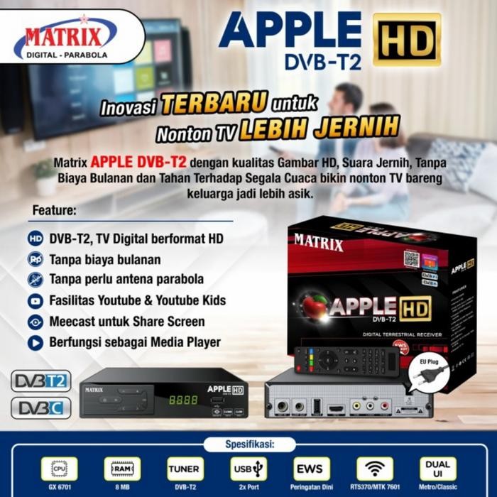 STB SET TOP BOX MATRIX DVB T2 APPLE HD