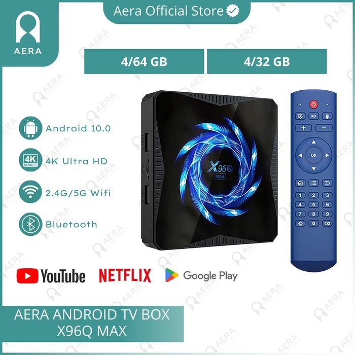 Android Tv Box X96Q MAX 4GB/64GB New Android 10 Miracast Airplay BT5.0