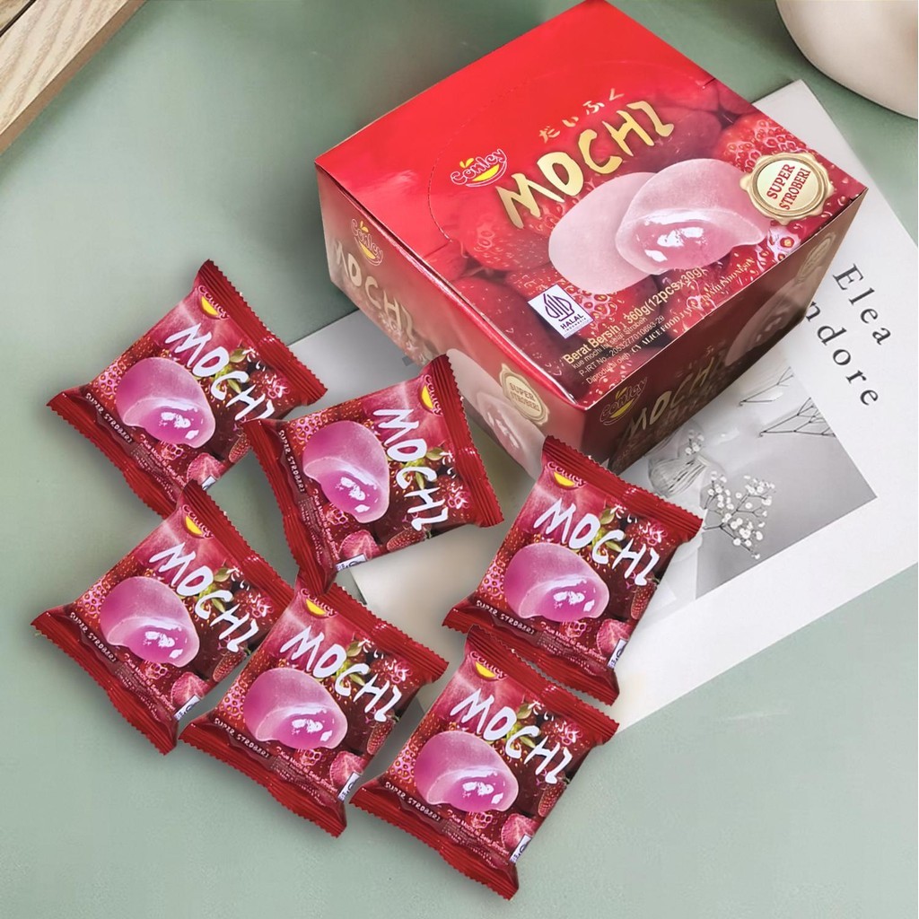 

WHYN!! COD Simpan pada suhu ruang/SUPER Mochi 12pcs/kue mochi/mochi daifuku /Camilan Premium / Mochi