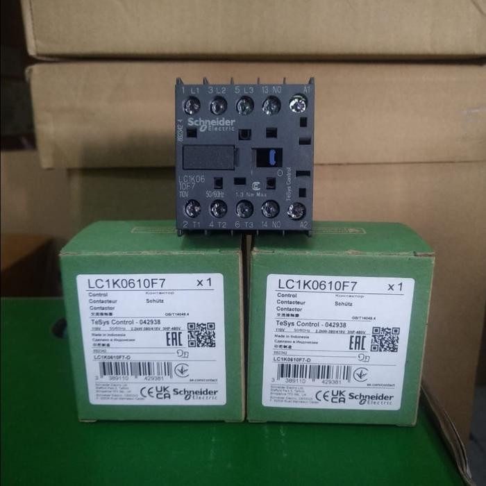 Schneider Contactor Kontaktor 3P 6A 110Vac Lc1K0610F7