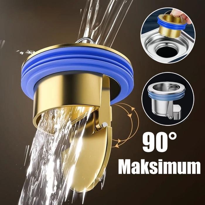 PREMIUM Katup Penutup Saluran Air/Saluran Air Wastafel Dapur / Penutup Lubang Saluran Air/Kamar