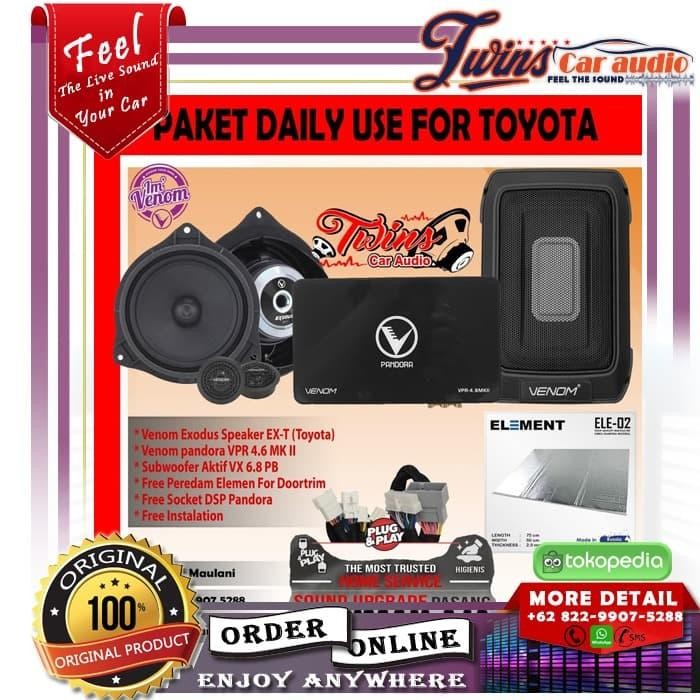 PREMIUM paket audio mobil venom pro /paket audio murah (home Servise)
