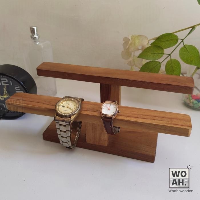 PREMIUM Rak Gantungan Jam Tangan Rak Kayu Serbaguna Key Holder