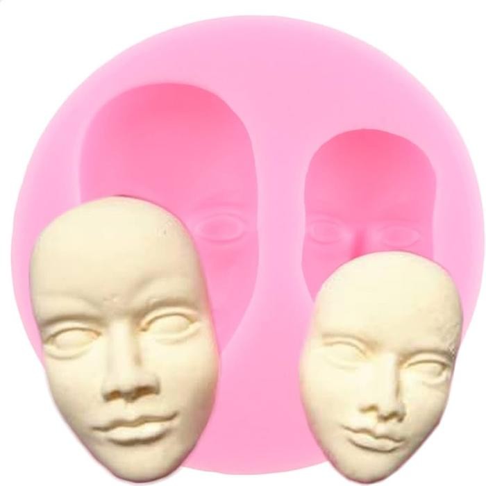 PREMIUM MAOSTORE CETAKAN FONDANT CETAKAN CLAY CETAKAN COKLAT MUKA FACE MOLD