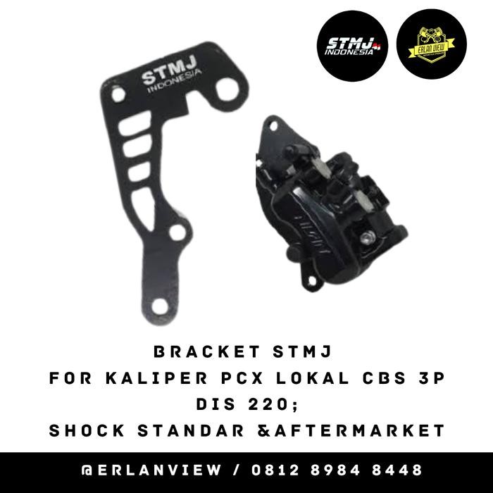 PREMIUM Bracket Braket Breket cakram kaliper 3 piston 220mm STMJ