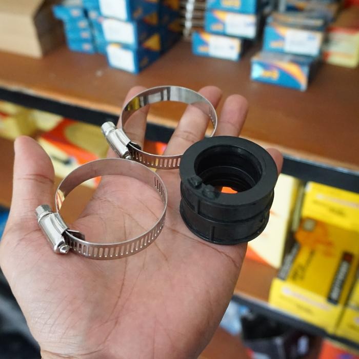 PREMIUM Karet Intake Manipol Vespa Set Klem Ukuran Karbu 28