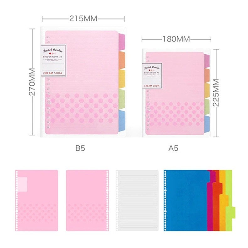 

Binder Kokuyo Pastel Cookies A5-B5 4 Warna