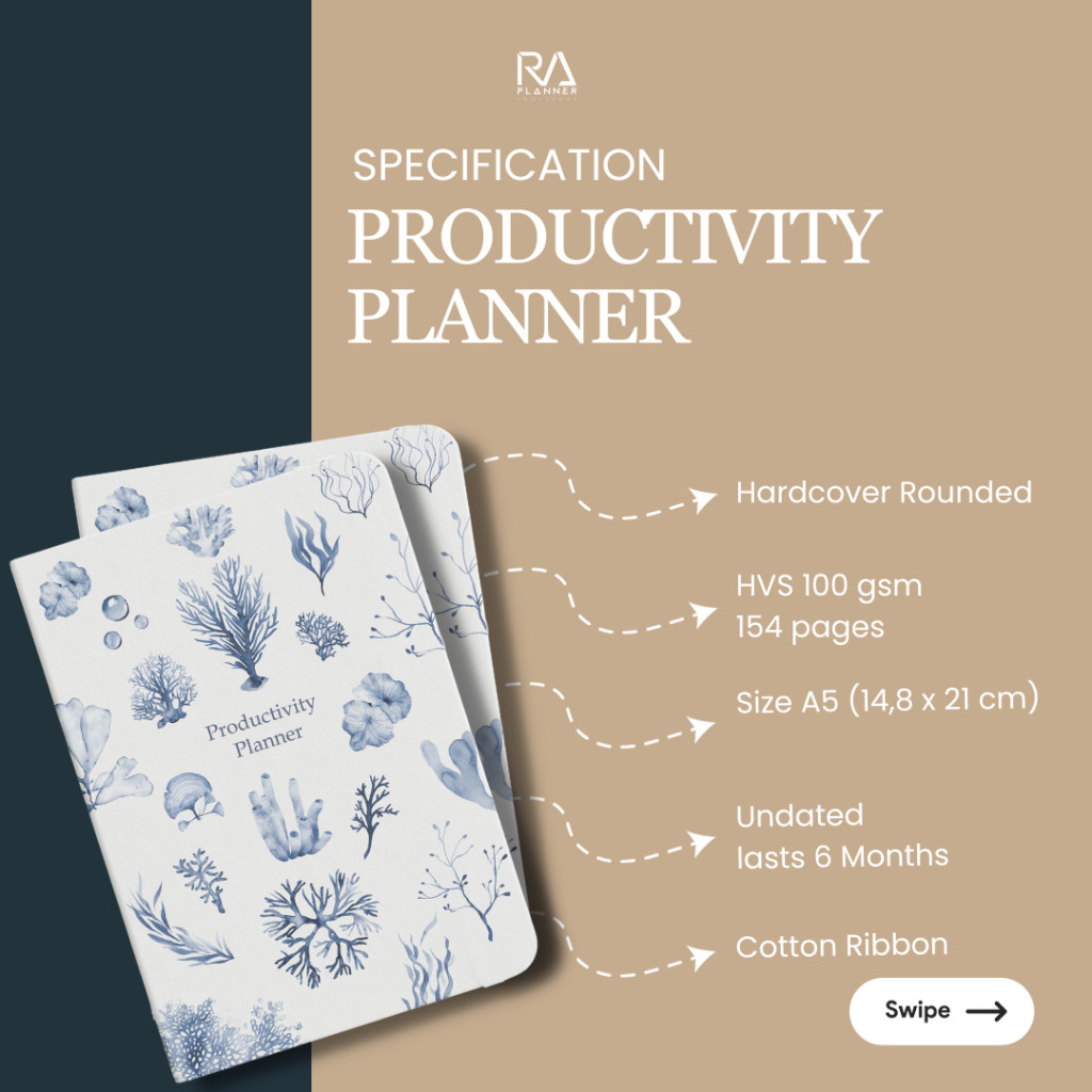 

Productivity Planner Planner 6 bulan by RA PLANNER UNDATED PLANNER PLANNER 2025