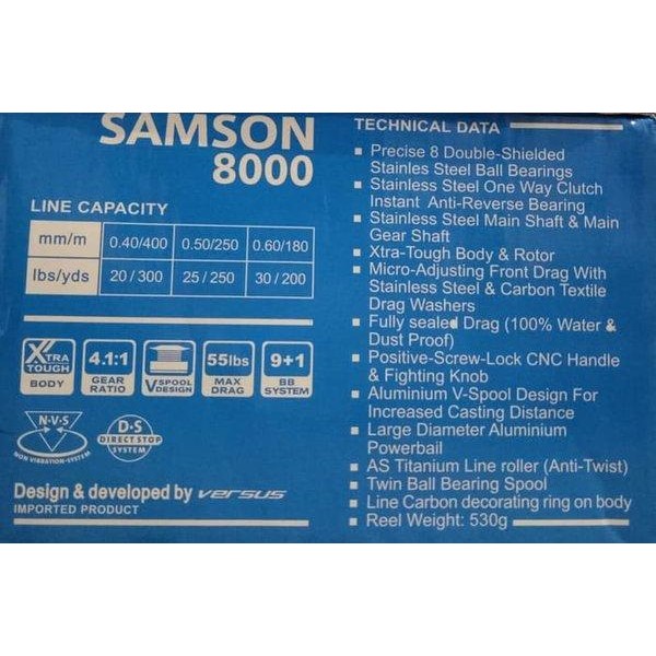 Produk Reel Alat Pancing Versus Samson 8 Ril Rell Murah