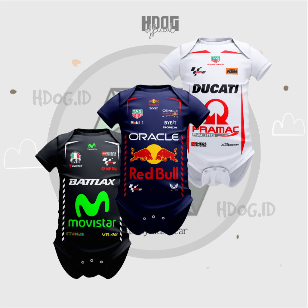 viral Jumper Bayi Baju Balap Motor GP Rossi Marquest Stoner Baju Wearpark Bayi Jumper Newborn