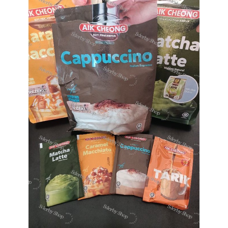 

WHYN!! Aik Cheong Teh Tarik Matcha Machiato Cappucino Pack isi 12 sachet