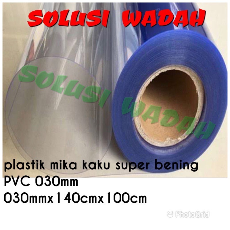 Plastik Mika Kaku Rigid PVC Super Clear,Lebar 140cm Tebal 030mm