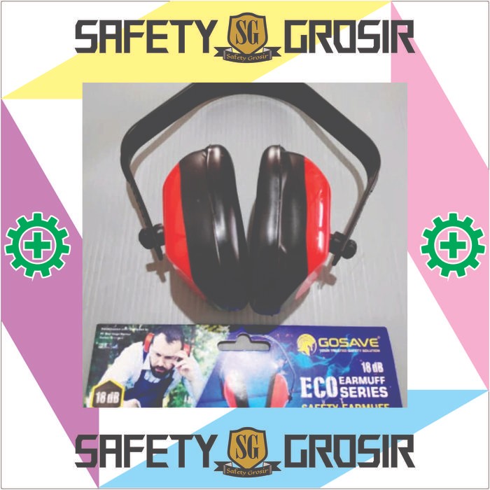 Ear Muff Gosave Pro Eco / Earmuff / Penutup Telinga / Earplug Ear Plug Terlaris
