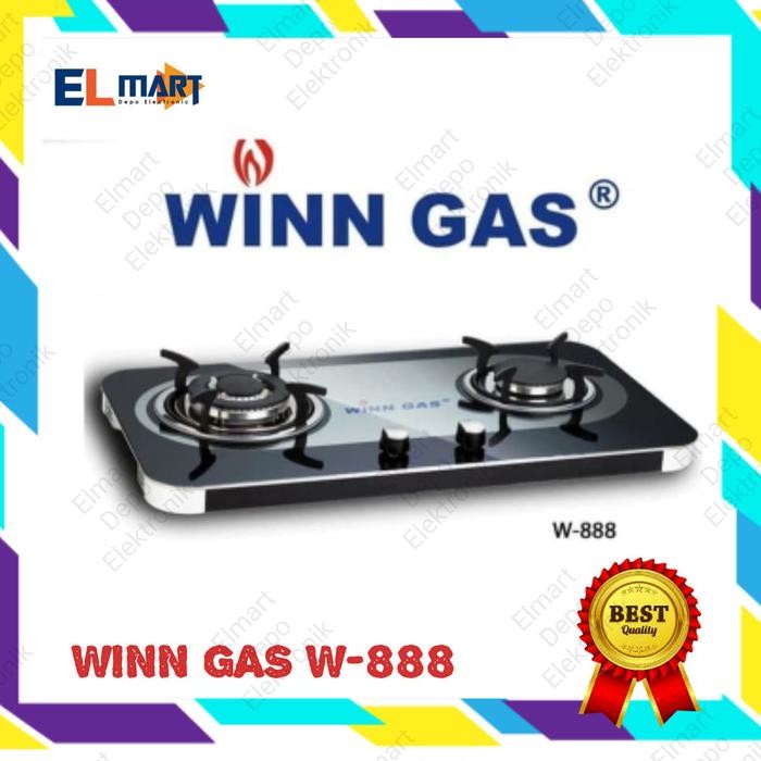 Winn Kompor gas 2 tungku WINN GAS W 888 Kompor Kaca W888 Garansi Resmi